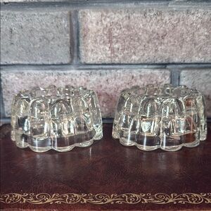 Vintage PRINCESS HOUSE 24% lead crystal taper Candle Holders